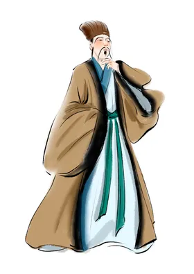 手绘文人墨客图片