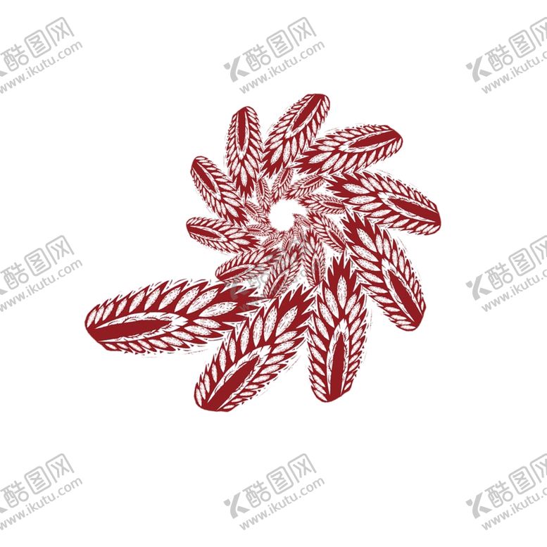 编号：30765010201633012501【酷图网】源文件下载-旋转图案红色花纹设计