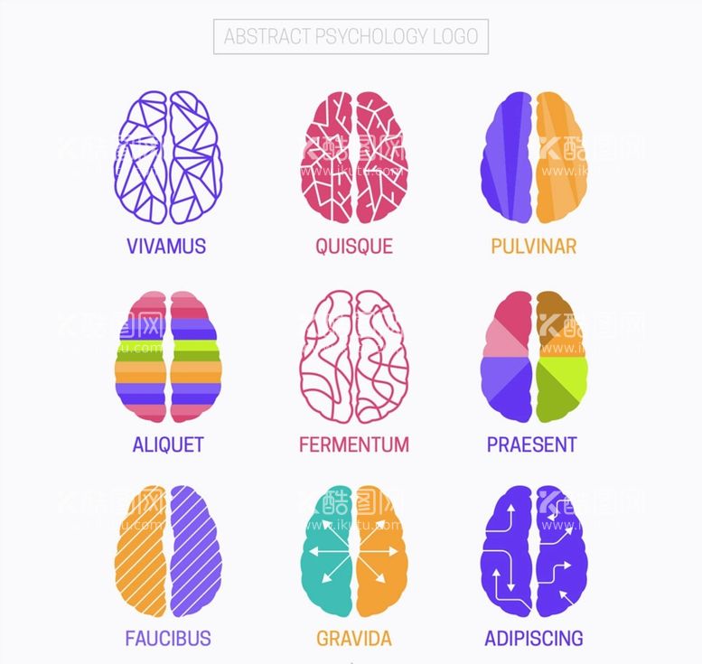 编号：93587109300337137901【酷图网】源文件下载-大脑心理学标志