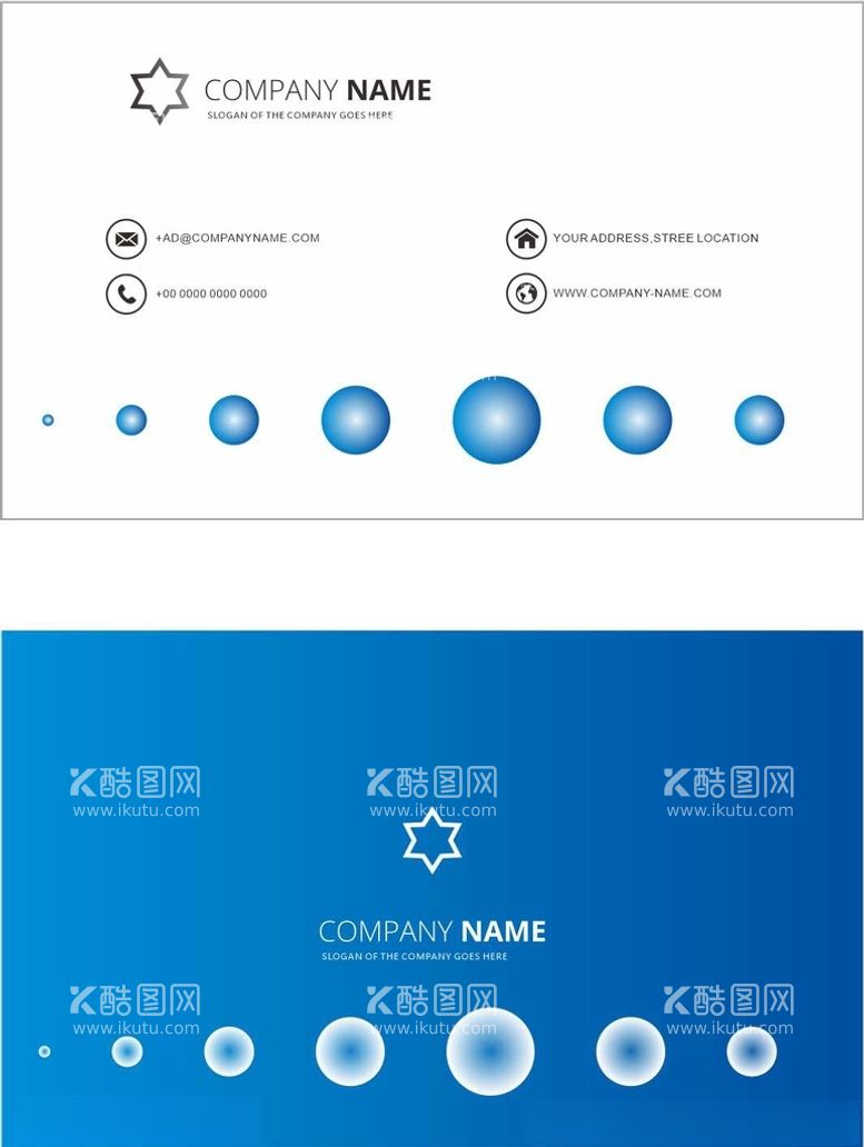 编号：21514712130717032468【酷图网】源文件下载-蓝白名片