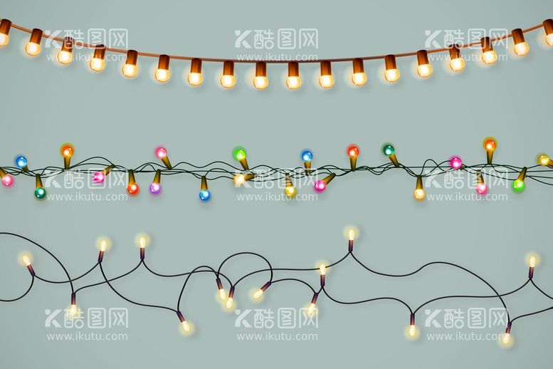 编号：83750409200102449681【酷图网】源文件下载-圣诞装饰彩灯