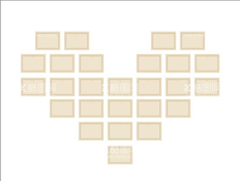 编号：97677711162051149527【酷图网】源文件下载-心形照片墙
