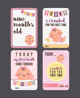婴儿成长记录卡片