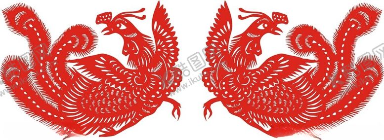 编号：82093502090951049528【酷图网】源文件下载-剪纸凤凰