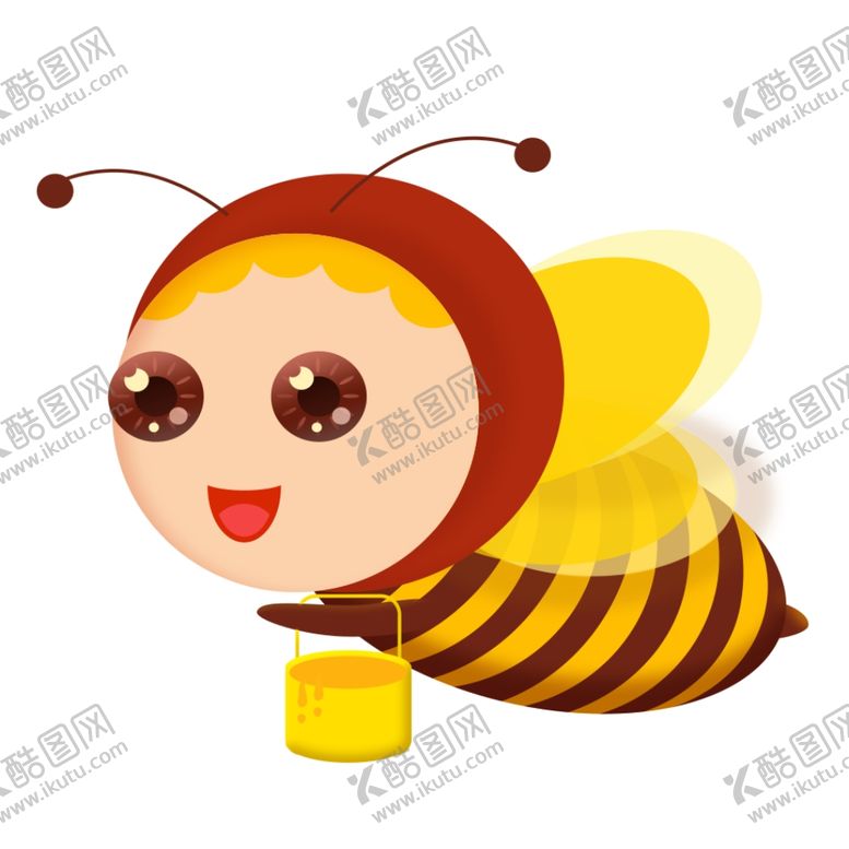 编号：15480005120629587841【酷图网】源文件下载-卡通动物蜜蜂插画图片素材