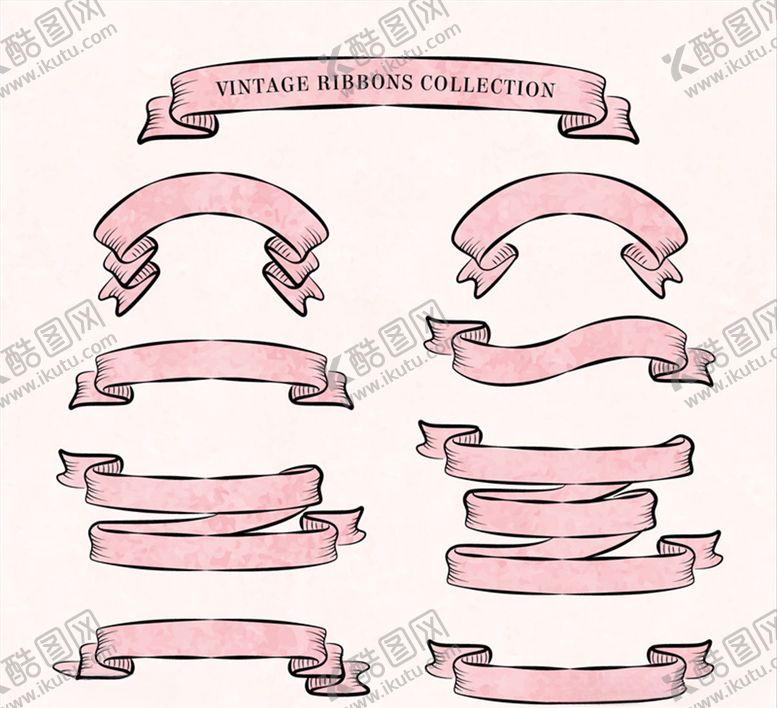 编号：25294210010721498600【酷图网】源文件下载-矢量丝带飘带元素