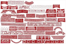 花纹花边传统图案装饰雕花