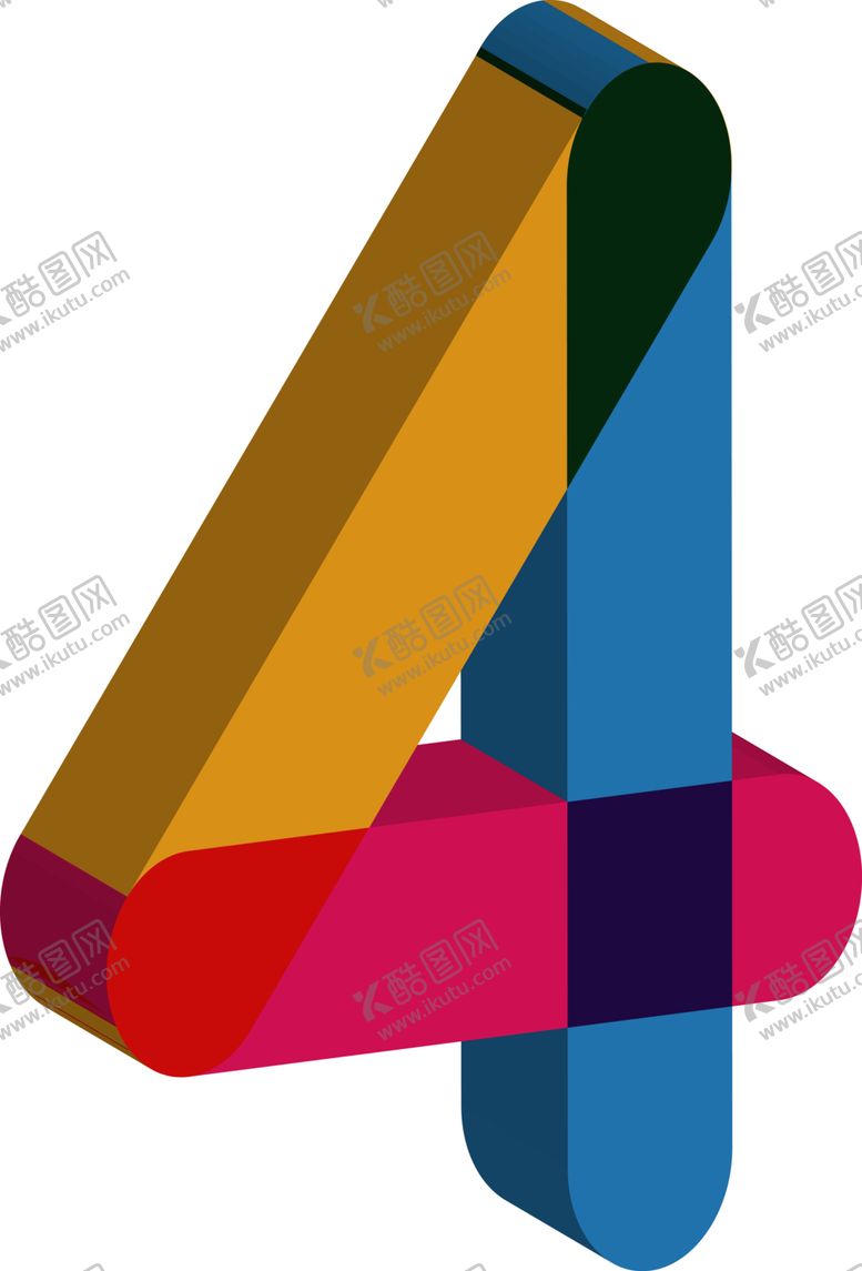 编号：55037010060016003740【酷图网】源文件下载-数字4