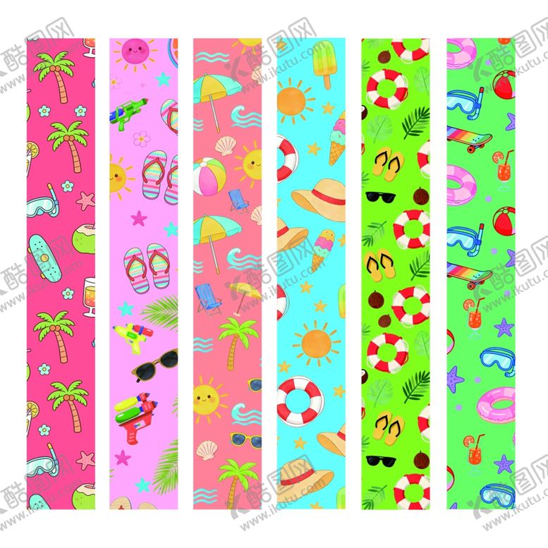 编号：32655304010831028296【酷图网】源文件下载-多彩卡通图案儿童书签