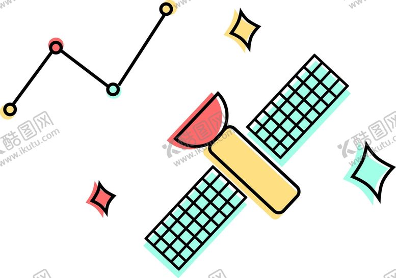 编号：34433411200114216755【酷图网】源文件下载-卫星数据统计矢量素材