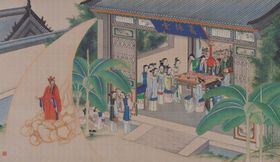 红楼梦场景精美工笔画