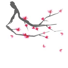 梅花树枝元素