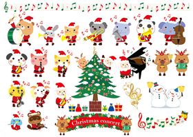 圣诞卡通元素贴纸集合