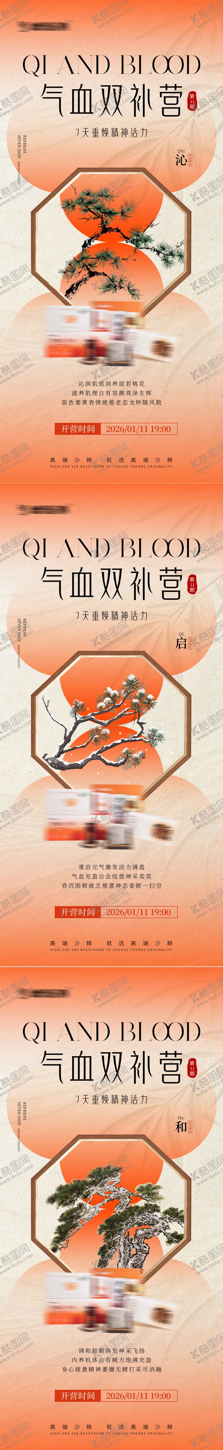 编号：21780604292012572829【酷图网】源文件下载-气血养生宣传海报