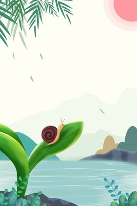 绿色背景小清新背景端午背景