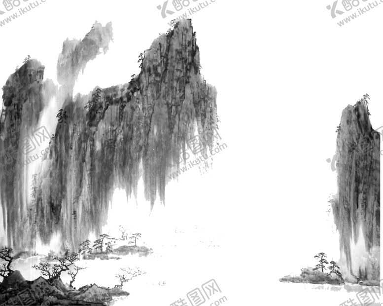 编号：45715309201033154408【酷图网】源文件下载-水墨山水素材