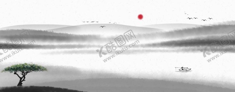 编号：53013805171553117490【酷图网】源文件下载-中国风新中式山水画