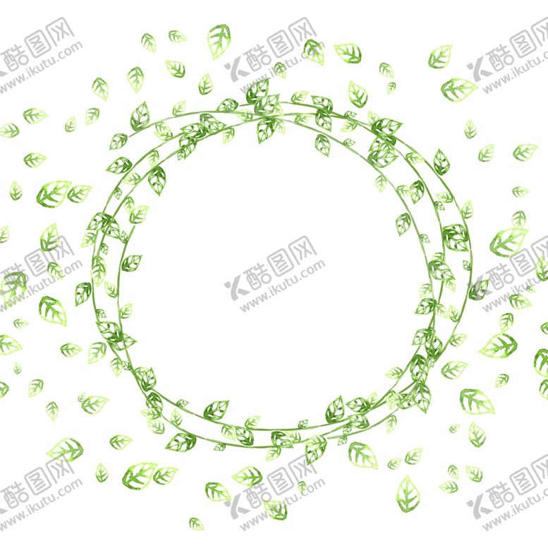 编号：19447012140048013271【酷图网】源文件下载-绿叶边框