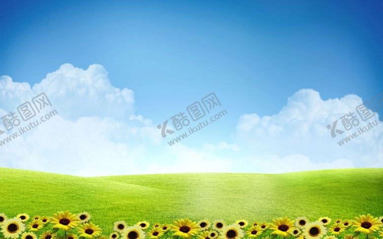 编号：13479109230011169471【酷图网】源文件下载-蓝天白云草地