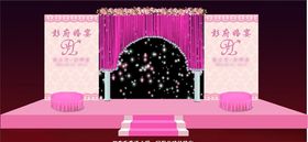 婚礼现场舞台迎宾区场景布置简约KT时尚大理石