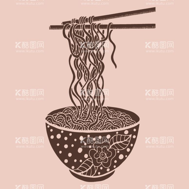 编号：48515012100213558296【酷图网】源文件下载-手绘面条筷子