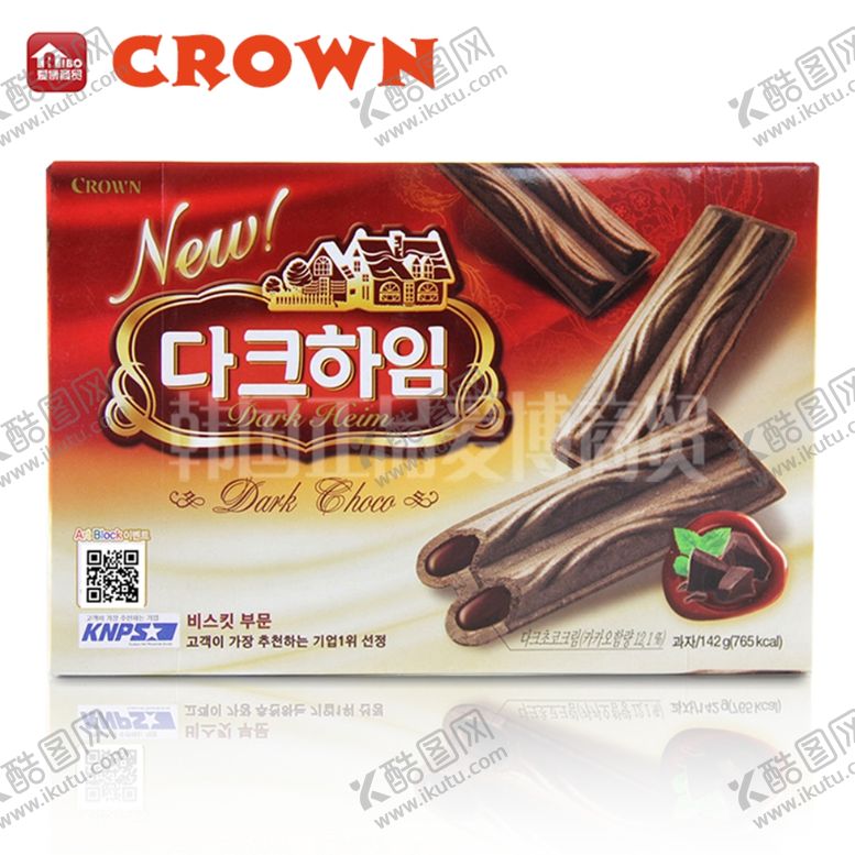 编号：53421009171954502814【酷图网】源文件下载-韩国可瑞安榛子黑巧克力威化饼