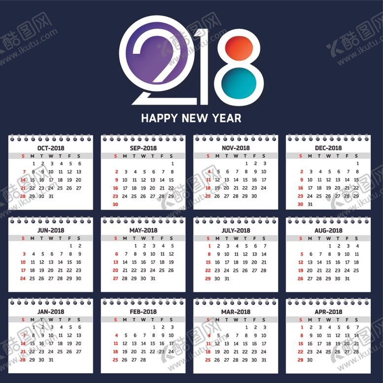 编号：58231410031715061979【酷图网】源文件下载-台历