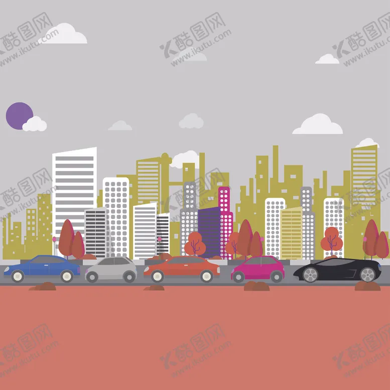 编号：65924307021722471160【酷图网】源文件下载-城市插画