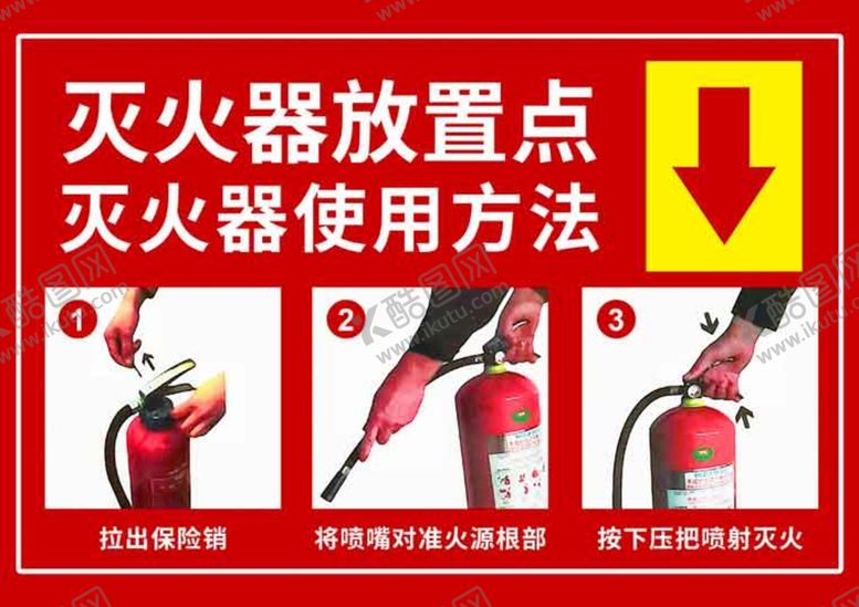 编号：26105709290104000984【酷图网】源文件下载-灭火器使用方法