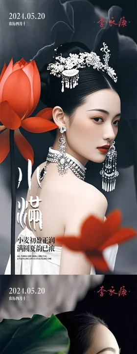 医美小满520节气海报