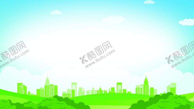 编号：53064710082024246071【酷图网】源文件下载-绿色文明城市矢量背景展板