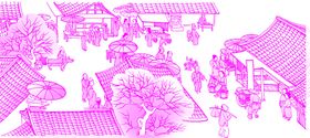 街道线稿