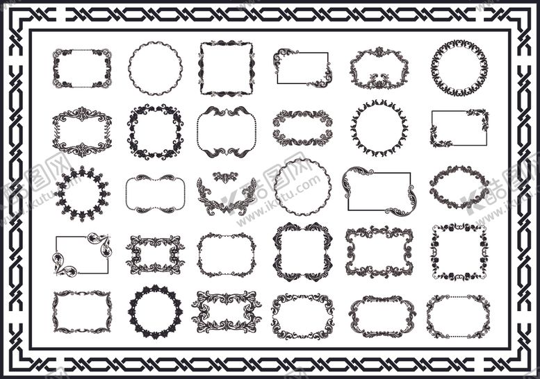 编号：46400410090715151081【酷图网】源文件下载-花纹边框