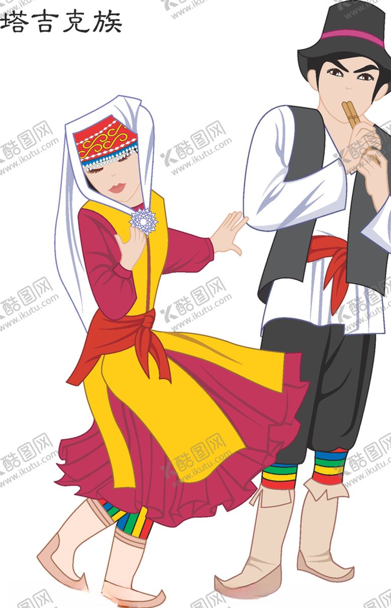 编号：30251010070605346516【酷图网】源文件下载-56个少数民族人物插画