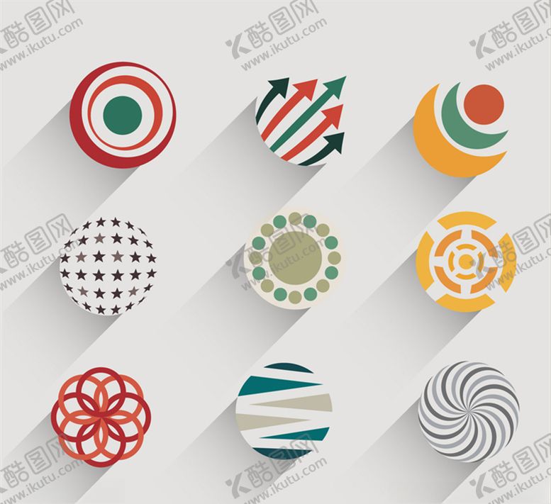 编号：22283711010852146346【酷图网】源文件下载-矢量抽象花纹图案图标