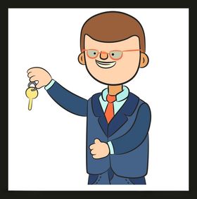 手绘男人男孩卡通动画卡通动画