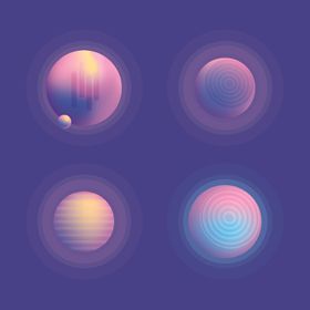 宇宙星空宇航员飞船插画图片