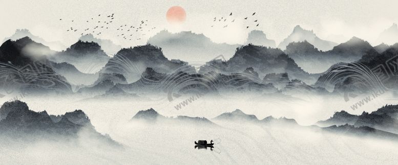 编号：74197806270603539073【酷图网】源文件下载-意境水墨山水