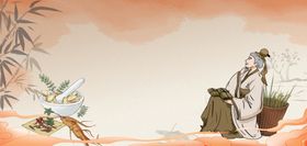 中国医生节暖色渐变背景