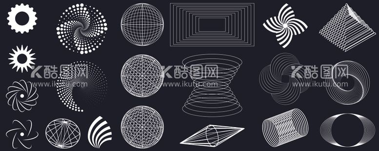 编号：92395803071441517013【酷图网】源文件下载-抽象图案图形元素