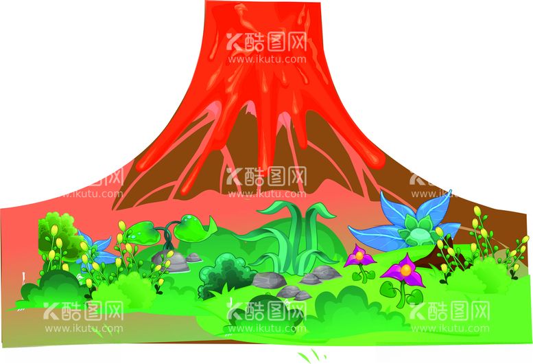 编号：48569712220455236139【酷图网】源文件下载-卡通仿真火山