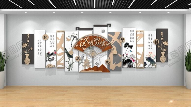 编号：63528309250532318599【酷图网】源文件下载-现代简约风格墙面艺术装饰