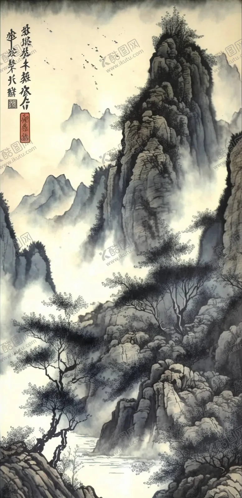 编号：69825710091739319587【酷图网】源文件下载-国画山水画