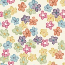 多彩小花无缝图案背景