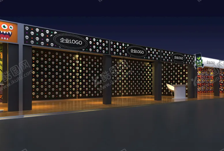 编号：99991909181523278488【酷图网】源文件下载-万圣嘉年华商户围壁展厅2