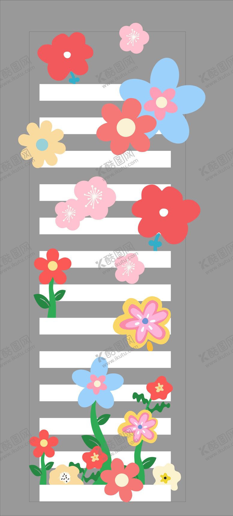 编号：48844205102316297254【酷图网】源文件下载-花朵春季夏季小清新花路地贴