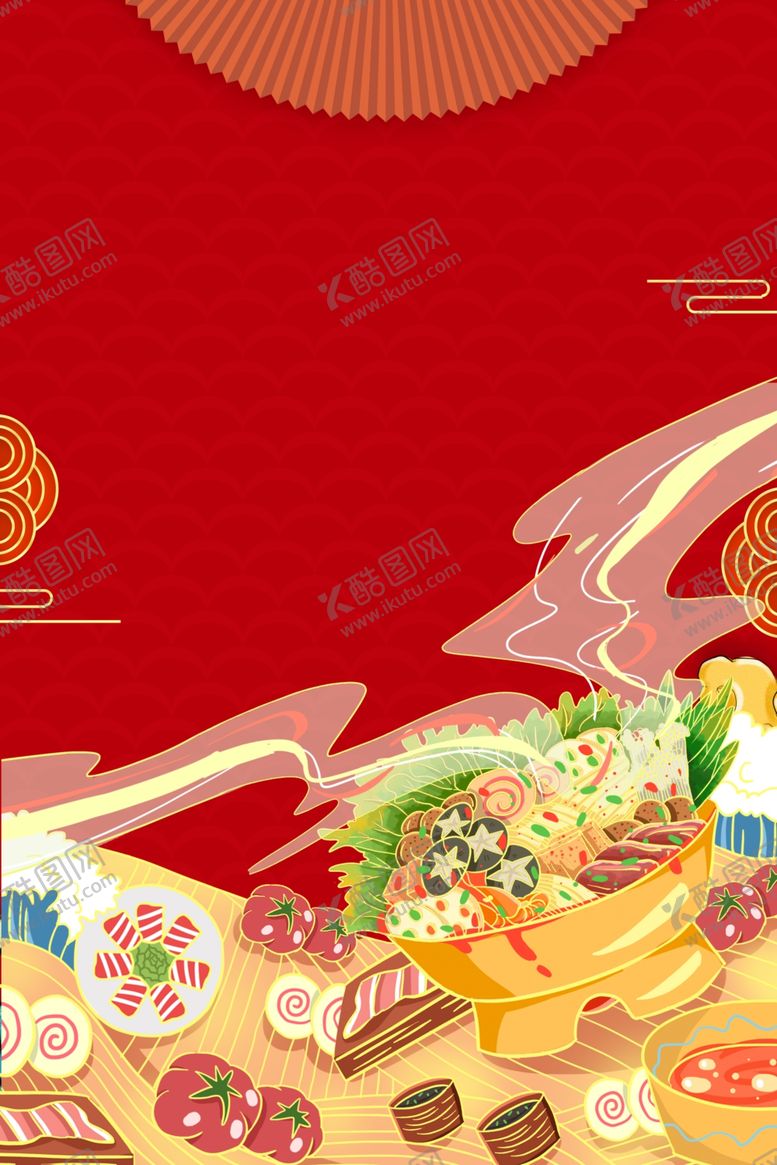 编号：64385810231739051876【酷图网】源文件下载-中国风国潮美食美味高清背景