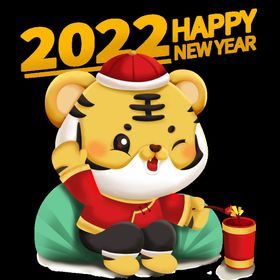 2022新年卡通立体虎招手