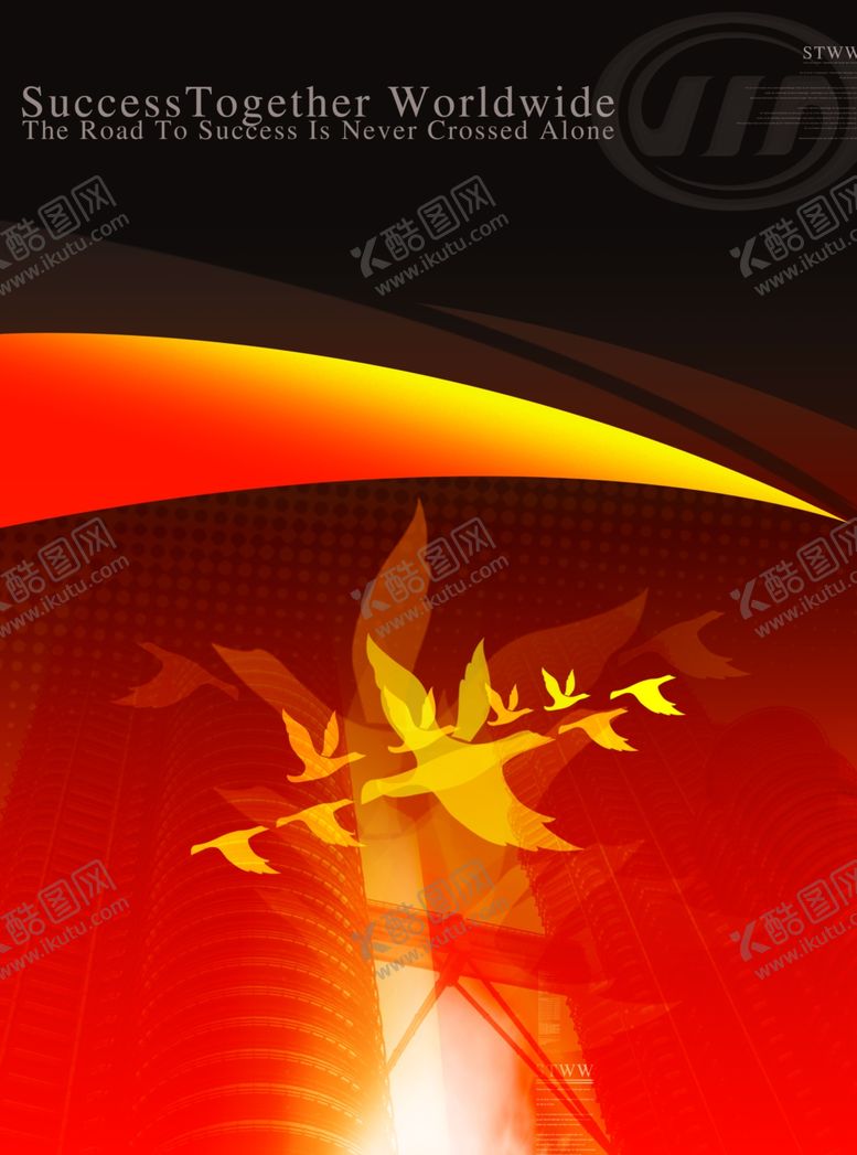 编号：80943305100219346402【酷图网】源文件下载-炫酷大气鸟飞印象宣传海报