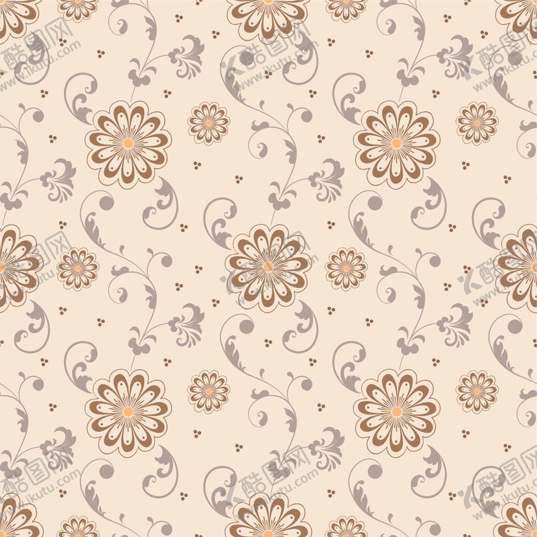 编号：95811909140631542588【酷图网】源文件下载-无缝四方花纹连续图案背景